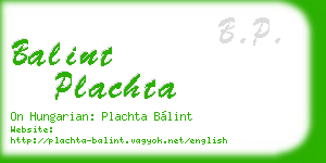balint plachta business card
